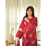 Roman Silk Top & Pant with Silver Chiffon Dupatta