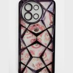 Vivo T3X Back Cover with 3D Geometric Frame and Cartoon Design