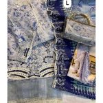 Elegant Full Chikankari Embroidered Suit Set with Matching Purse