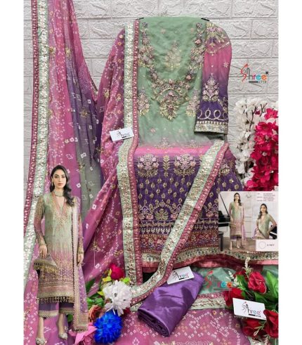 Elegant Embroidered Suit Set – Digital Print Collection