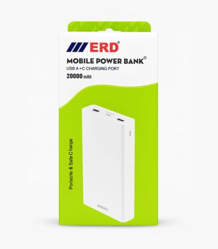 ERD 20000mAh Mobile Power Bank – High-Capacity, Fast Charging Solution